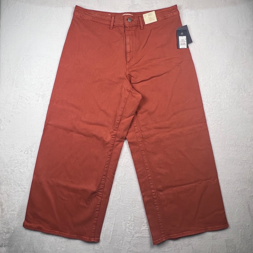 NWT Universal Thread Women's 17 Terracotta High Rise Sailor Wide Leg Jeans 70s